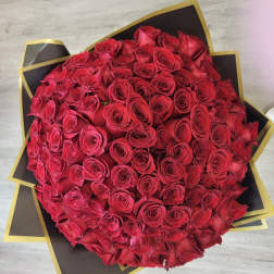 100 LARGE RED rose bouquet