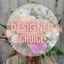 Pastel mixed flower bouquet with pink, white, and lavender blooms