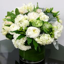 White and Green Chic vase