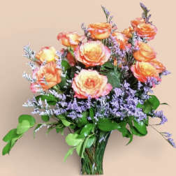 A Dozen Bi-Colored Roses