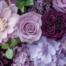 Custom Purple and Lavender Floral Arrangement
