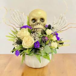 Spooktacular Skull Pumpkin