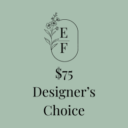Designer’s choice floral option with a $75 price label
