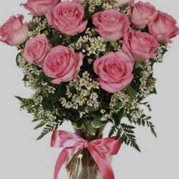 Mother's Day Pink Roses 1 Dz Pink Roses