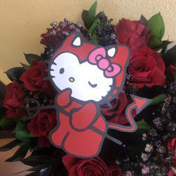 HALLOWEEN WRAP WITH HELLO KITTY CUT OFF