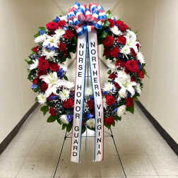 36 INCH RED WHITE AND BLUE WREATH [TT-ANC3]