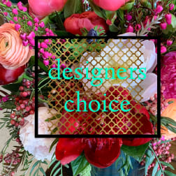 Mixed bouquet with pink, red, and white flowers