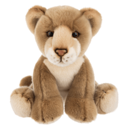 Plush teddy bear cub sitting upright