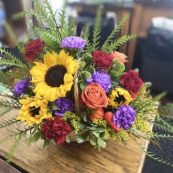 Fresh Sunflower Love Basket