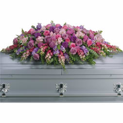 Lavender Tribute Casket Spray by Teleflora