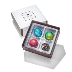 Box of four assorted chocolates in a gift box