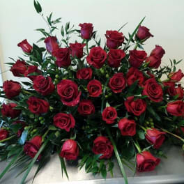 Roses & More Roses Casket Spray