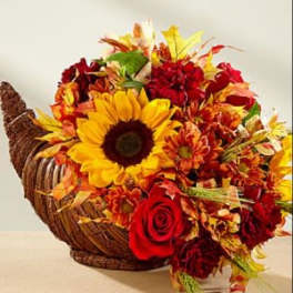 Harvest Cornucopia bouquet