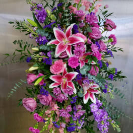 Eckert Florist's Pink and Lavender Standing Spray