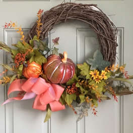 Fall Pumpkin Wreath