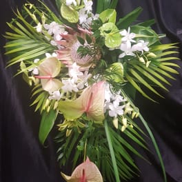 UNSTRUCTURED TROPICAL CLUTCH BRIDAL #3