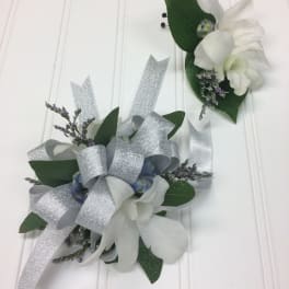 White Swan Corsage & Boutonniere