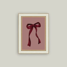 Petal Lane Bow Framed Artwork