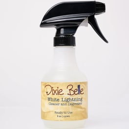 Spray bottle of Dixie Belle White Lightning cleaner and degreaser