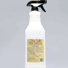 White spray bottle of cleaner and degreaser with a black trigger top