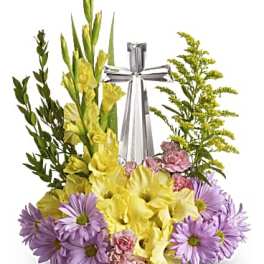 Teleflora's Crystal Cross Bouquet