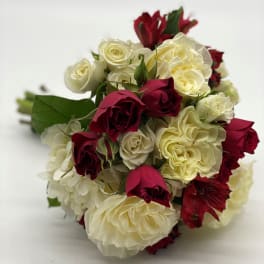 The Red & White Clutch Bouquet
