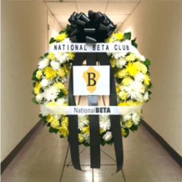 CUSTOM WREATH WITH PLACARD AND 2 BANNERS [TT-ANC64]