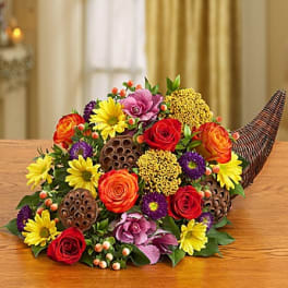Fresh Flower Cornucopia