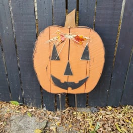 Pumpkin Garden Sign with Stakes