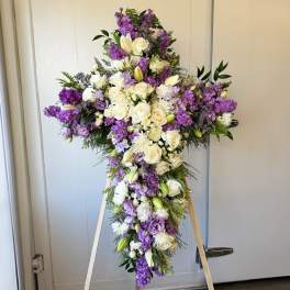 PURPLE N WHITE CROSS