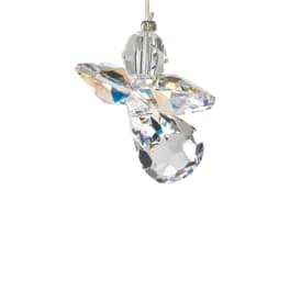 Clear crystal angel ornament with faceted wings and body