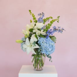 Touch of Blue Rescue Vase