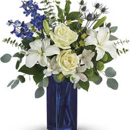 Teleflora's Calming Cobalt Bouquet