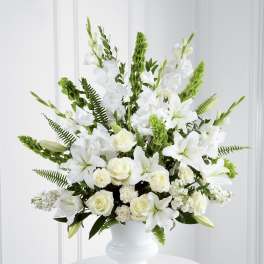 White and Green Service Arrangement