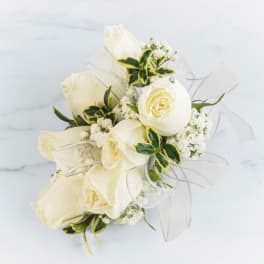 White Rose Corsage by BloomNation™ 