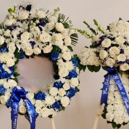 Dodger Wreath With Hat in Downey, CA | Chita's Floral Designs