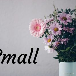 Pink and lavender daisies in a light blue vase