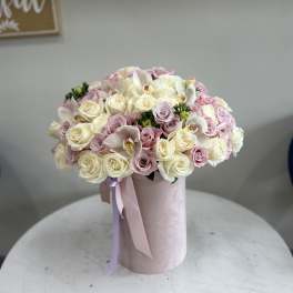 Mixed Pastel Box Arrangement