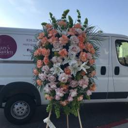 Large Lily Spray Sympathy Arrangement