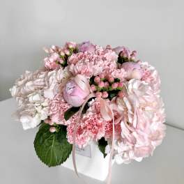 Blush Peonies Bloom Vase