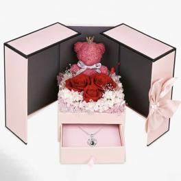 Forever Rose Teddy Bear gift set