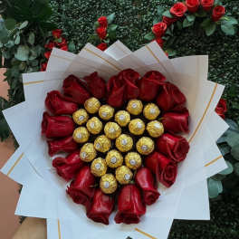 HEART CHOCOLATE BOUQUETE