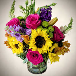Bright and Bold Garden Vase