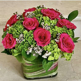 Elegant Roses with Hydrangeas