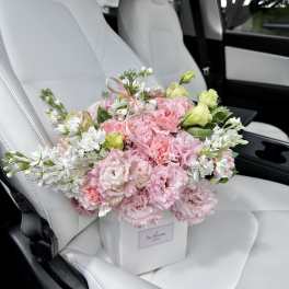 Sweet Pastel Carnations Vase