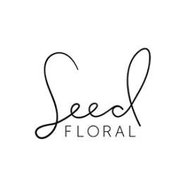 Black "Seed Floral" logo on a white background