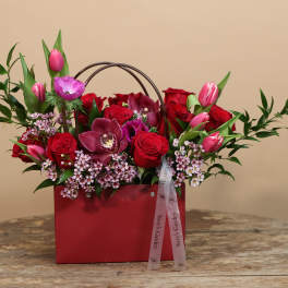 Blush & Crimson Garden Bag