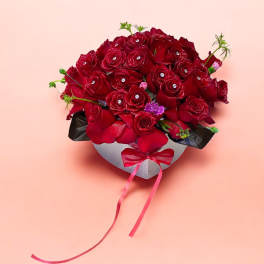Luxury red roses box design 