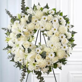 White Funeral Wreath