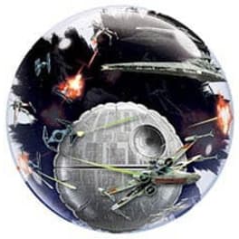 24" MYLAR BALLOON , STAR WARS DEATH STAR BUBBLE